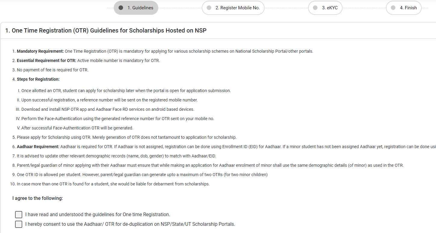 OTR Registration 2026-27