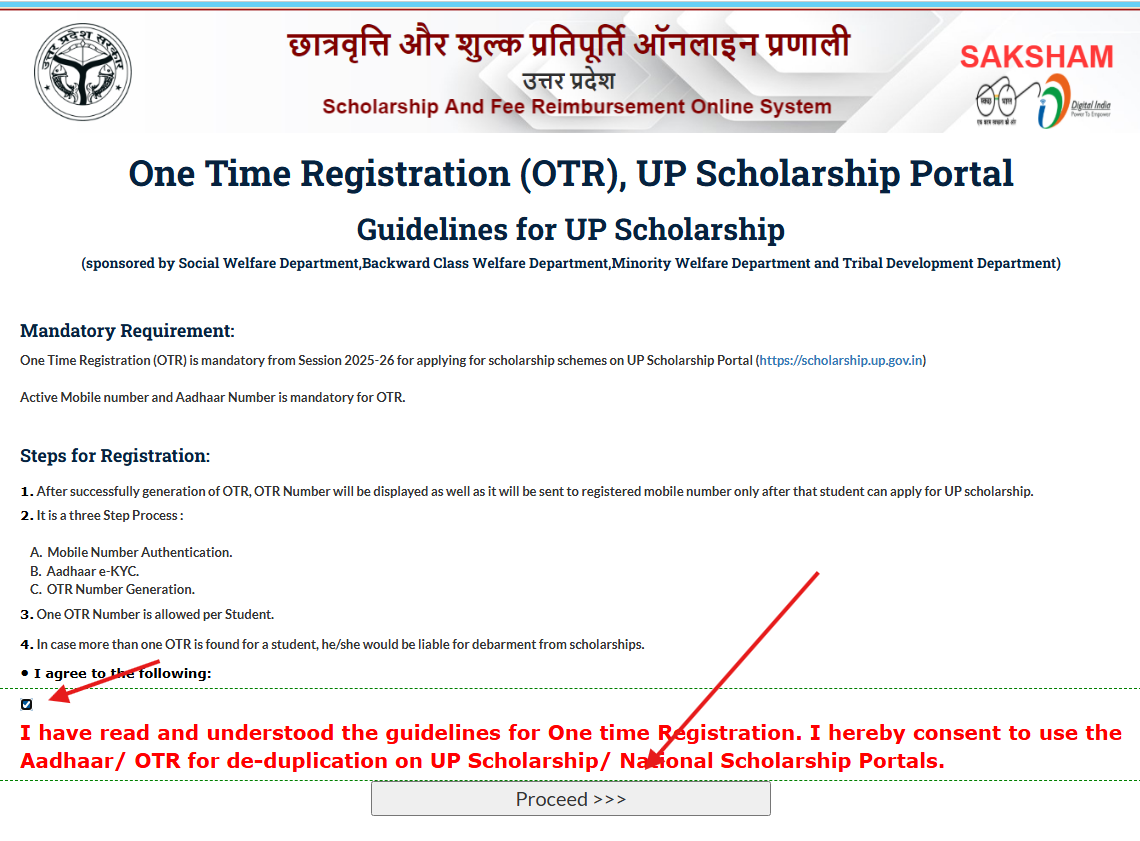 OTR Registration